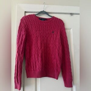 Ralph Lauren Sport Pink Cable Knit Sweater XL